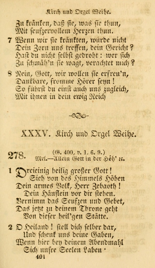 Evangelische Lieder-Sammlung: genommen aus der Liedersammlung und dem Gemeinschaftlichen Gesangbuch in den evanglischen Gemeinen page 401