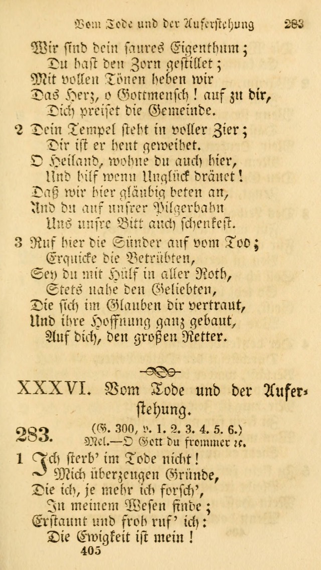 Evangelische Lieder-Sammlung: genommen aus der Liedersammlung und dem Gemeinschaftlichen Gesangbuch in den evanglischen Gemeinen page 405