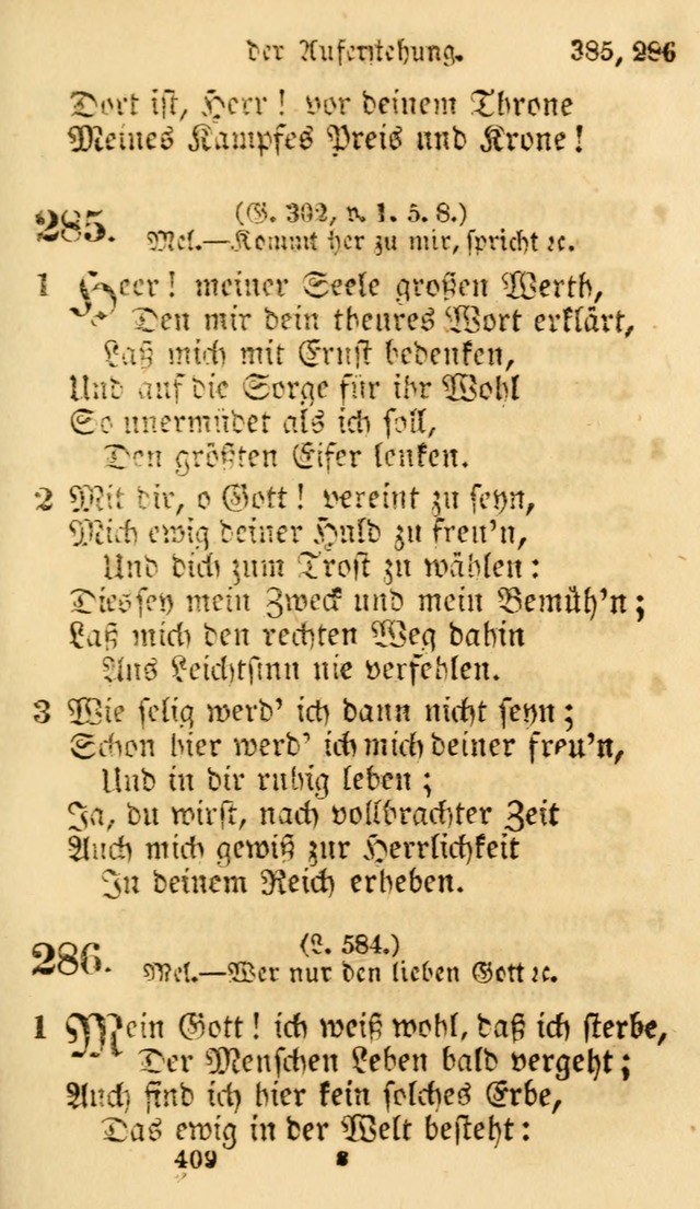 Evangelische Lieder-Sammlung: genommen aus der Liedersammlung und dem Gemeinschaftlichen Gesangbuch in den evanglischen Gemeinen page 409