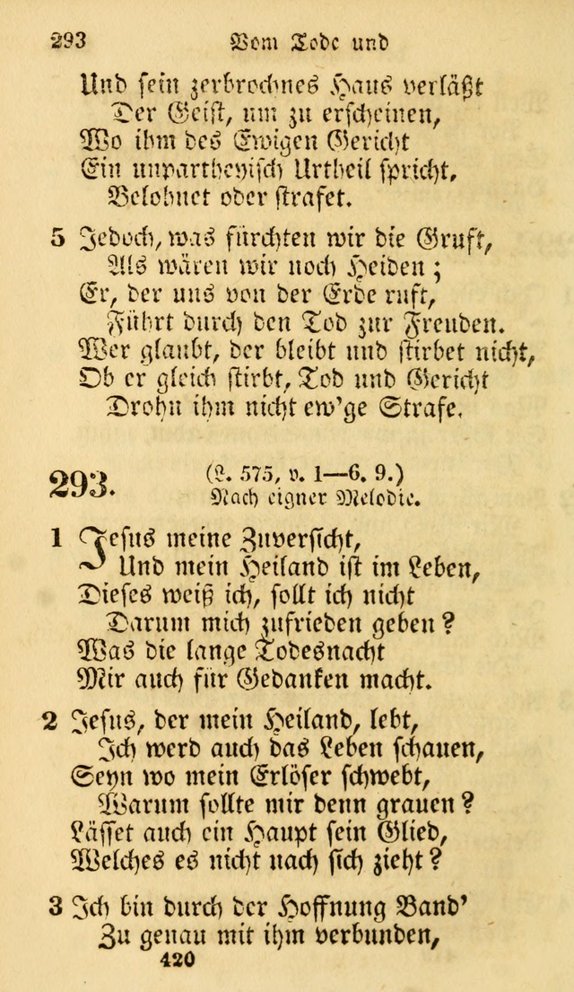 Evangelische Lieder-Sammlung: genommen aus der Liedersammlung und dem Gemeinschaftlichen Gesangbuch in den evanglischen Gemeinen page 420