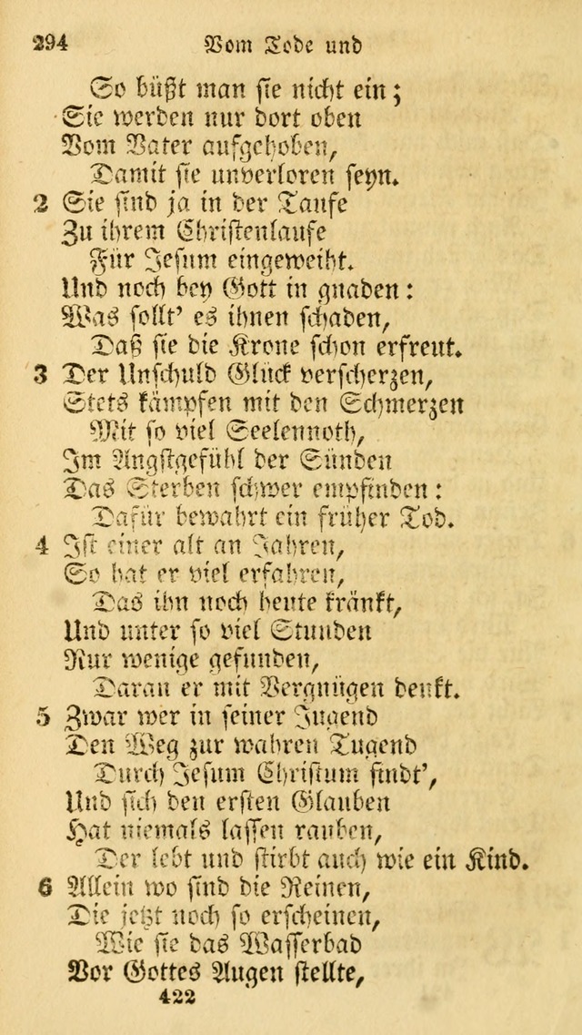 Evangelische Lieder-Sammlung: genommen aus der Liedersammlung und dem Gemeinschaftlichen Gesangbuch in den evanglischen Gemeinen page 422