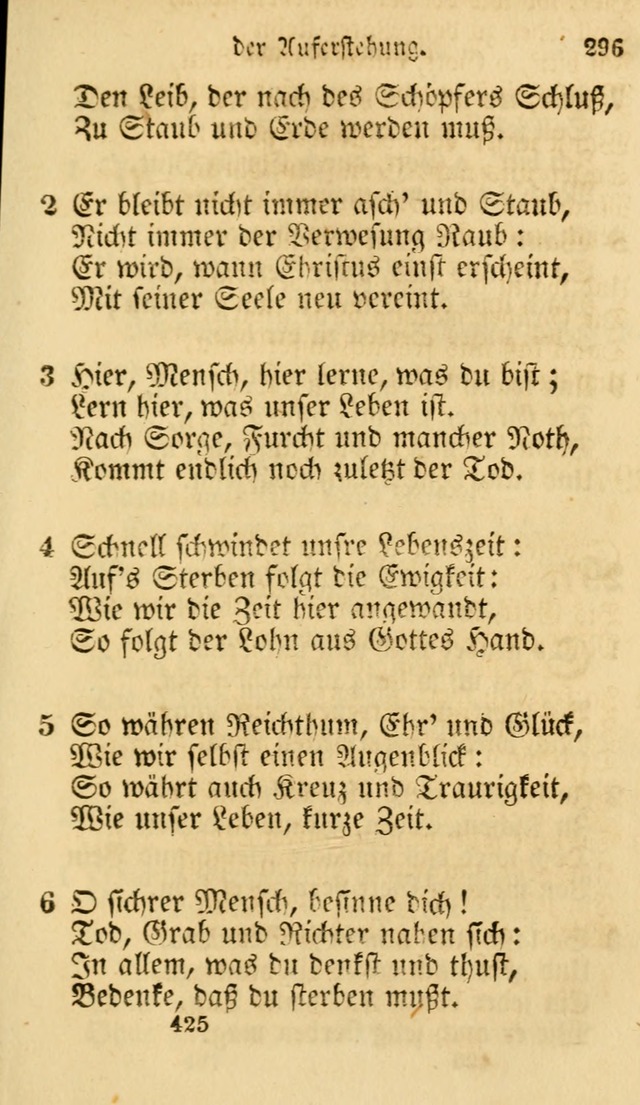 Evangelische Lieder-Sammlung: genommen aus der Liedersammlung und dem Gemeinschaftlichen Gesangbuch in den evanglischen Gemeinen page 425