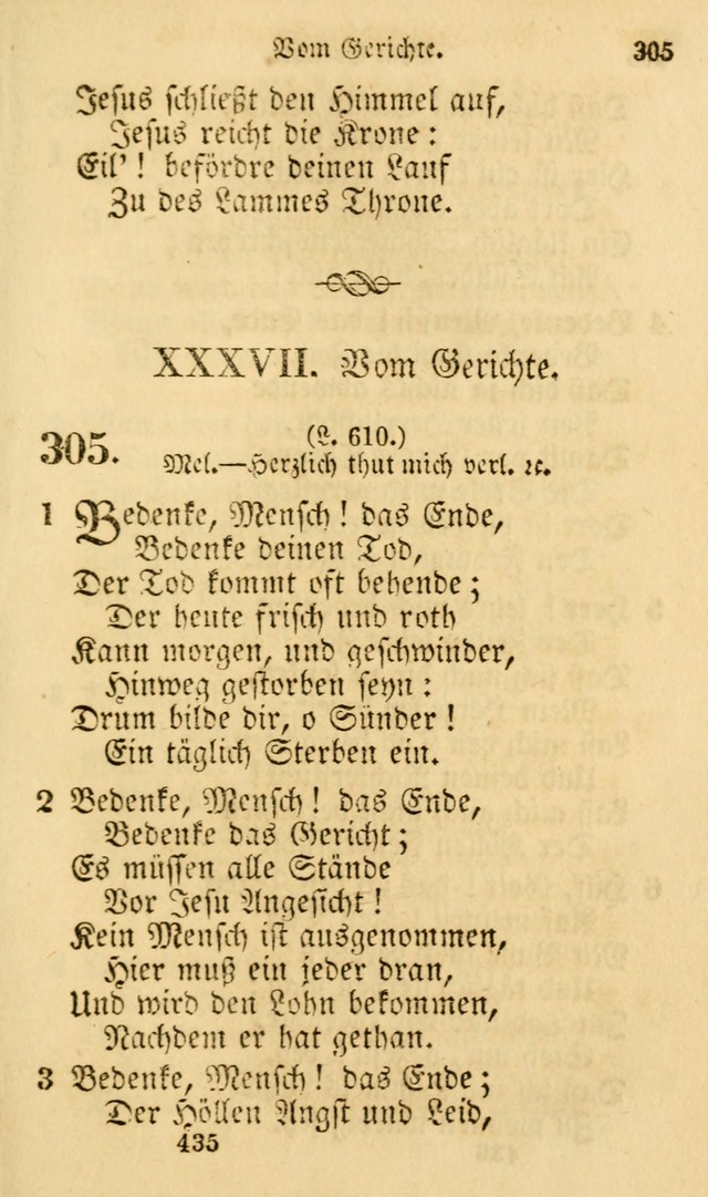 Evangelische Lieder-Sammlung: genommen aus der Liedersammlung und dem Gemeinschaftlichen Gesangbuch in den evanglischen Gemeinen page 435