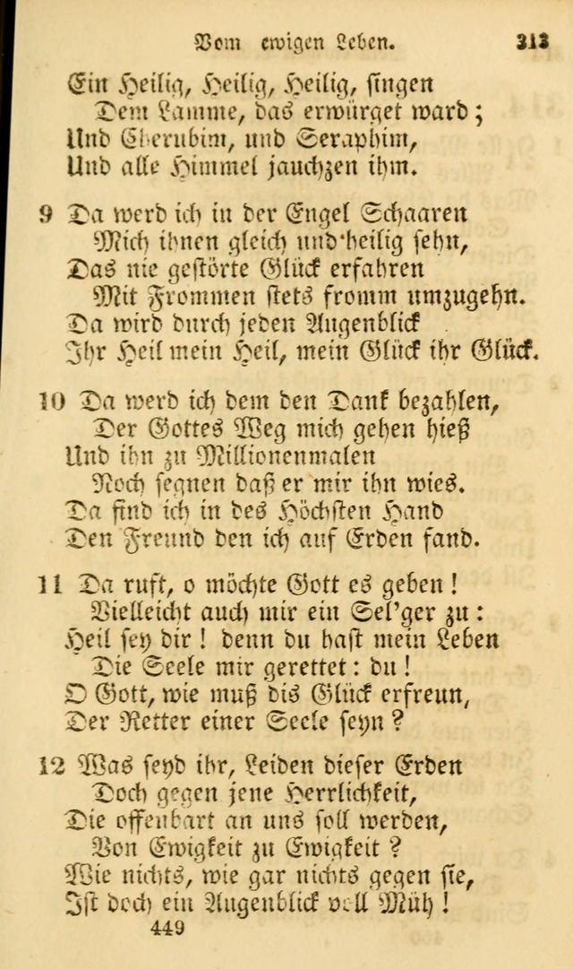 Evangelische Lieder-Sammlung: genommen aus der Liedersammlung und dem Gemeinschaftlichen Gesangbuch in den evanglischen Gemeinen page 449