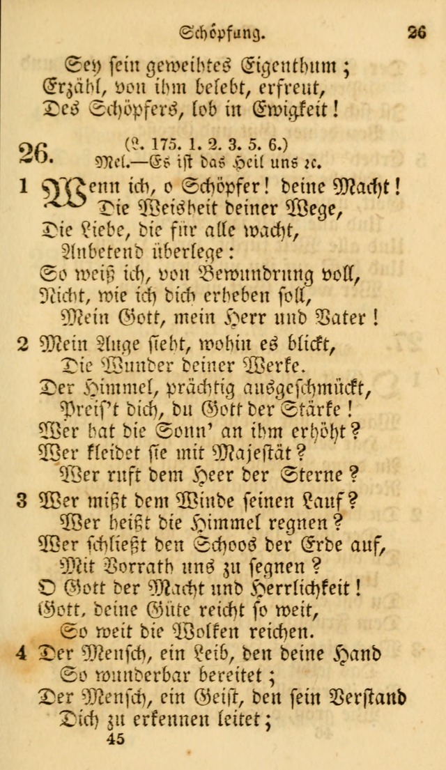 Evangelische Lieder-Sammlung: genommen aus der Liedersammlung und dem Gemeinschaftlichen Gesangbuch in den evanglischen Gemeinen page 45