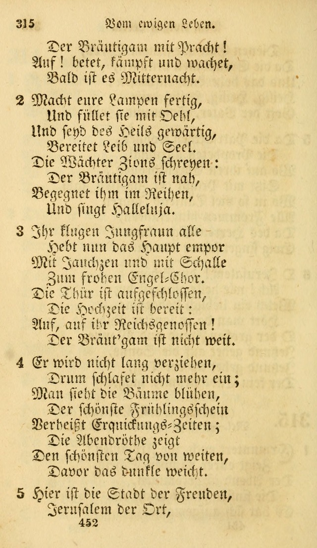 Evangelische Lieder-Sammlung: genommen aus der Liedersammlung und dem Gemeinschaftlichen Gesangbuch in den evanglischen Gemeinen page 452