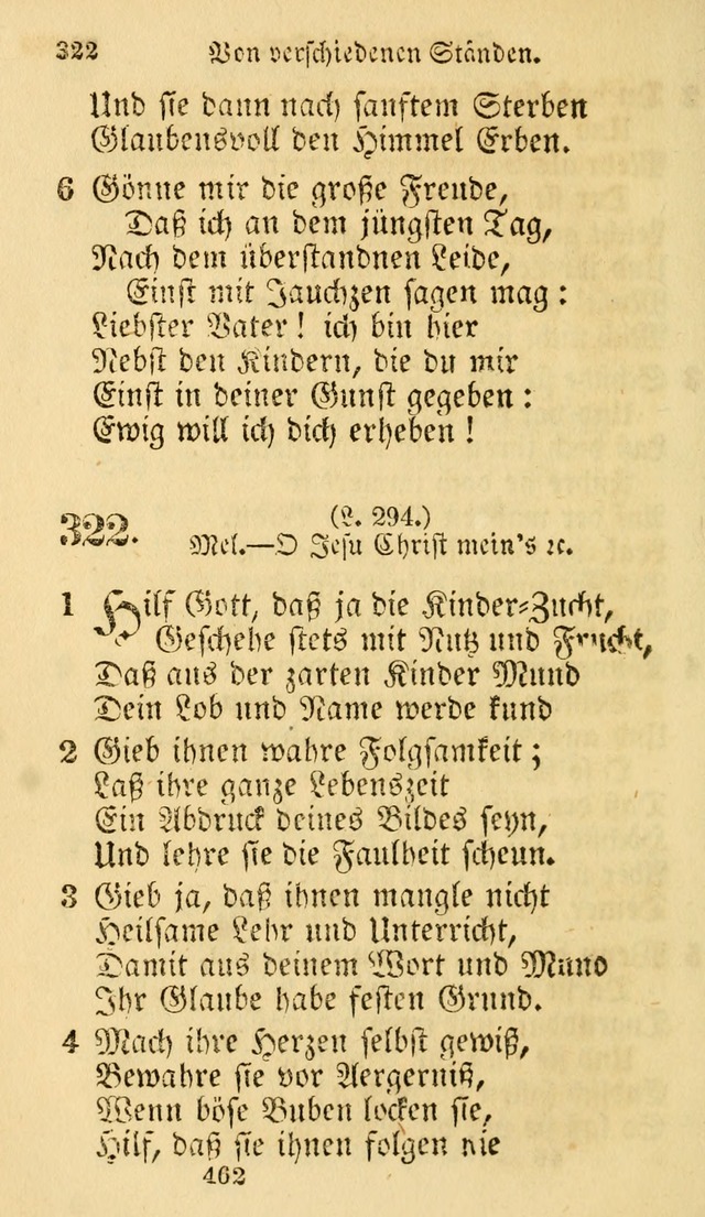 Evangelische Lieder-Sammlung: genommen aus der Liedersammlung und dem Gemeinschaftlichen Gesangbuch in den evanglischen Gemeinen page 462