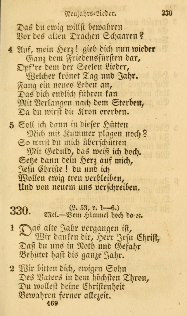 Evangelische Lieder-Sammlung: genommen aus der Liedersammlung und dem Gemeinschaftlichen Gesangbuch in den evanglischen Gemeinen page 469