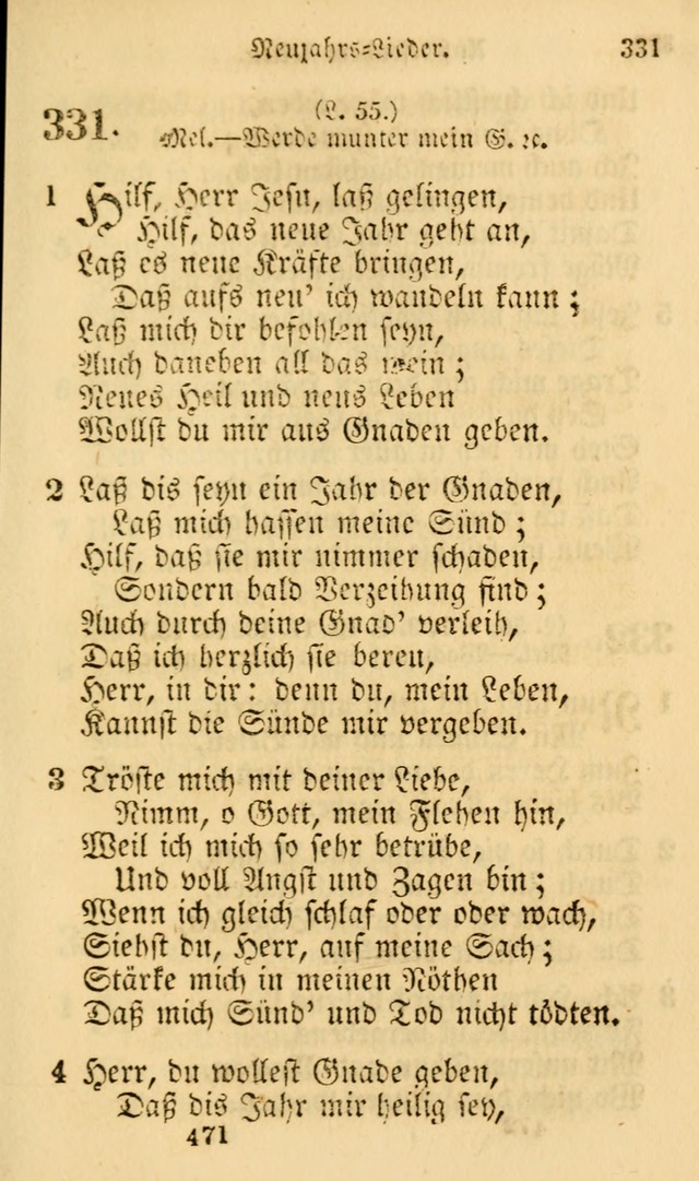 Evangelische Lieder-Sammlung: genommen aus der Liedersammlung und dem Gemeinschaftlichen Gesangbuch in den evanglischen Gemeinen page 471