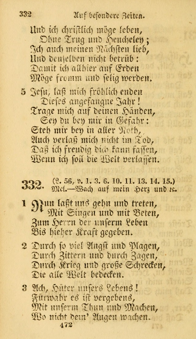 Evangelische Lieder-Sammlung: genommen aus der Liedersammlung und dem Gemeinschaftlichen Gesangbuch in den evanglischen Gemeinen page 472