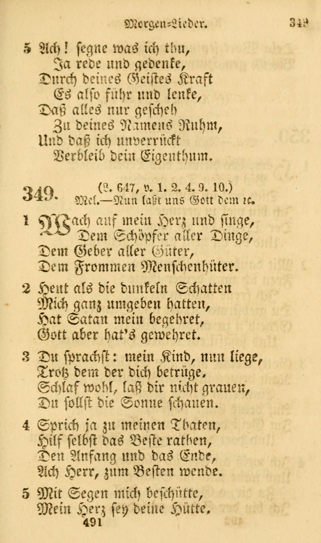 Evangelische Lieder-Sammlung: genommen aus der Liedersammlung und dem Gemeinschaftlichen Gesangbuch in den evanglischen Gemeinen page 491