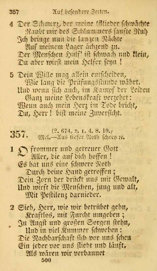 Evangelische Lieder-Sammlung: genommen aus der Liedersammlung und dem Gemeinschaftlichen Gesangbuch in den evanglischen Gemeinen page 500