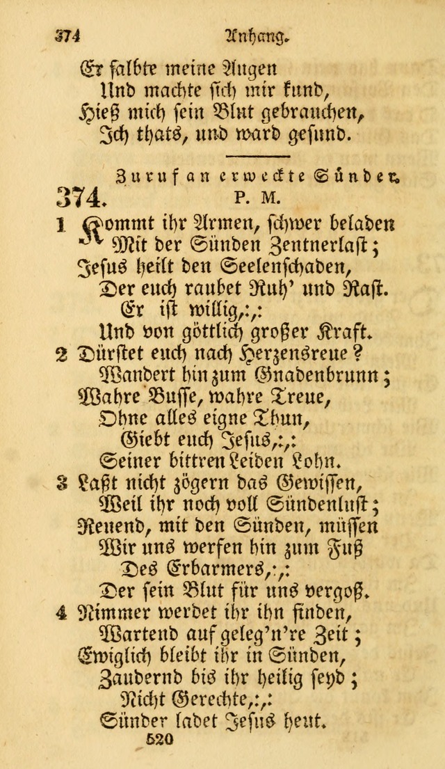 Evangelische Lieder-Sammlung: genommen aus der Liedersammlung und dem Gemeinschaftlichen Gesangbuch in den evanglischen Gemeinen page 520