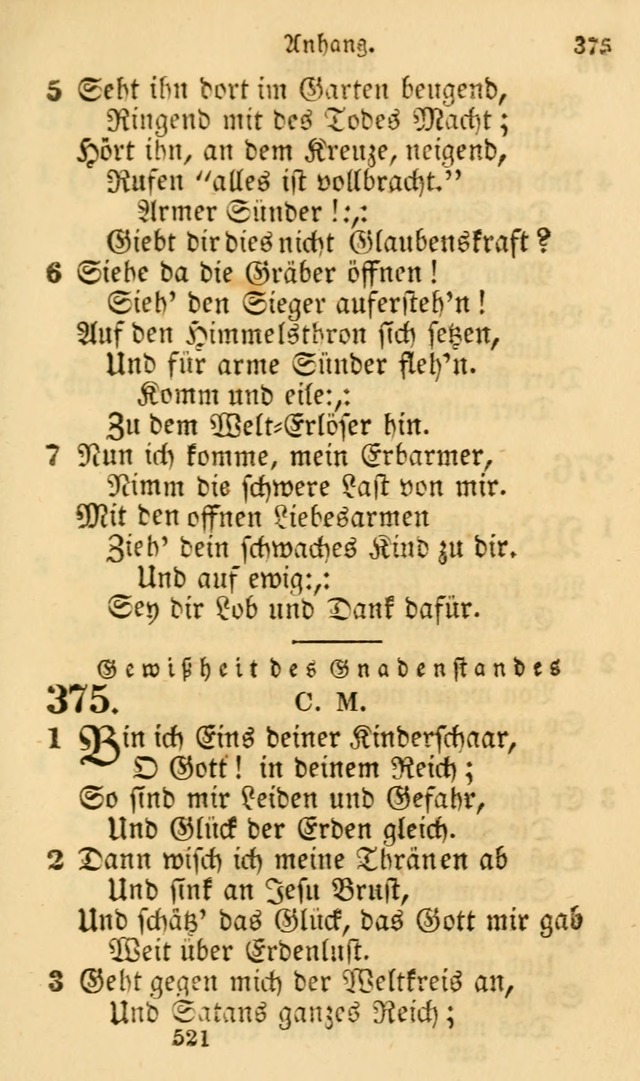 Evangelische Lieder-Sammlung: genommen aus der Liedersammlung und dem Gemeinschaftlichen Gesangbuch in den evanglischen Gemeinen page 521