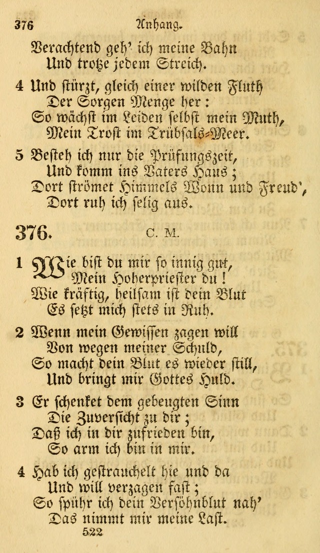 Evangelische Lieder-Sammlung: genommen aus der Liedersammlung und dem Gemeinschaftlichen Gesangbuch in den evanglischen Gemeinen page 522