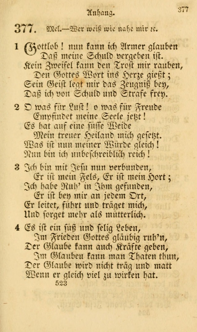 Evangelische Lieder-Sammlung: genommen aus der Liedersammlung und dem Gemeinschaftlichen Gesangbuch in den evanglischen Gemeinen page 523