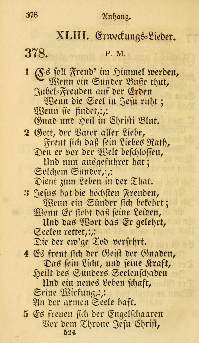 Evangelische Lieder-Sammlung: genommen aus der Liedersammlung und dem Gemeinschaftlichen Gesangbuch in den evanglischen Gemeinen page 524