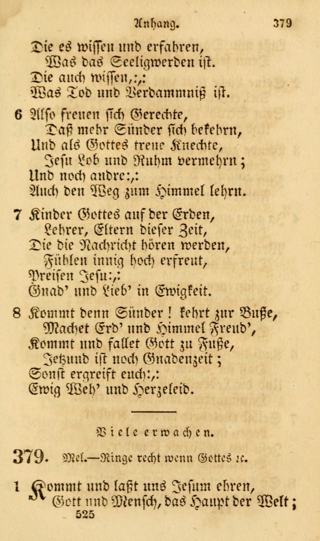 Evangelische Lieder-Sammlung: genommen aus der Liedersammlung und dem Gemeinschaftlichen Gesangbuch in den evanglischen Gemeinen page 525