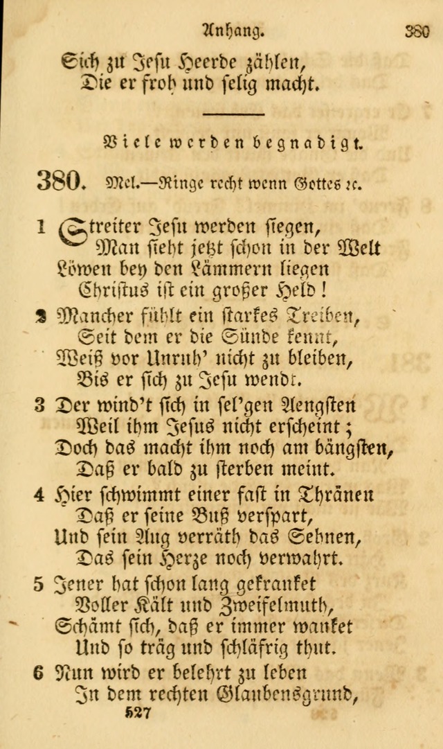 Evangelische Lieder-Sammlung: genommen aus der Liedersammlung und dem Gemeinschaftlichen Gesangbuch in den evanglischen Gemeinen page 527