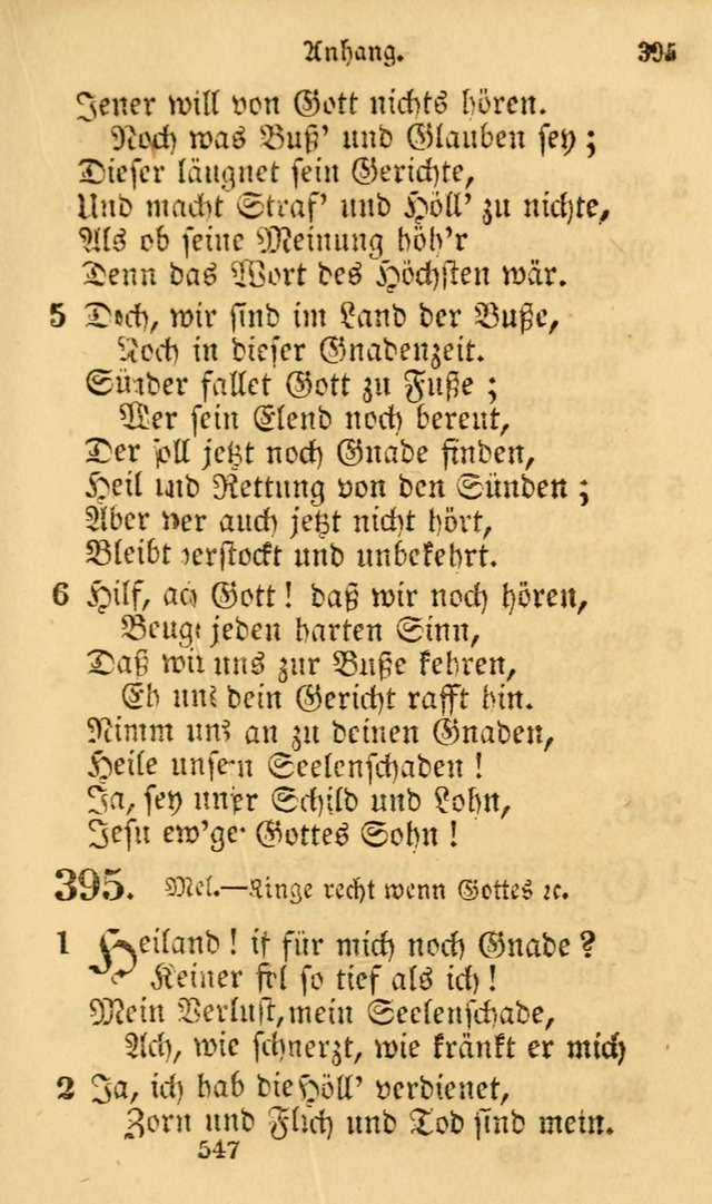 Evangelische Lieder-Sammlung: genommen aus der Liedersammlung und dem Gemeinschaftlichen Gesangbuch in den evanglischen Gemeinen page 547