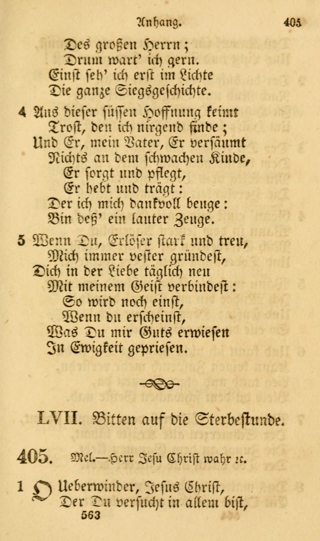 Evangelische Lieder-Sammlung: genommen aus der Liedersammlung und dem Gemeinschaftlichen Gesangbuch in den evanglischen Gemeinen page 563