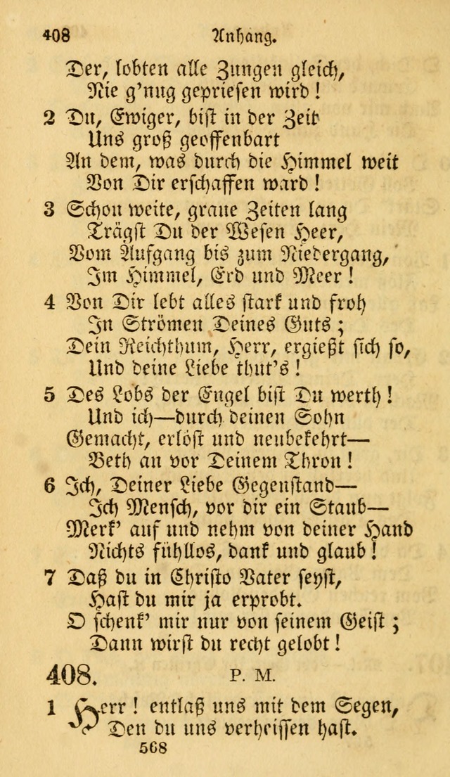 Evangelische Lieder-Sammlung: genommen aus der Liedersammlung und dem Gemeinschaftlichen Gesangbuch in den evanglischen Gemeinen page 568