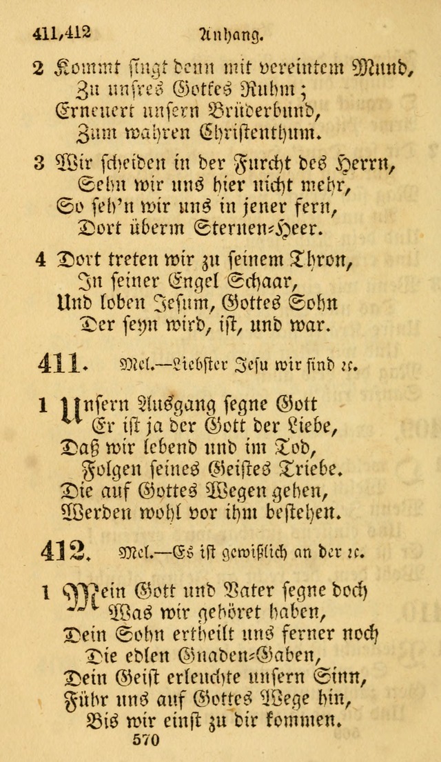 Evangelische Lieder-Sammlung: genommen aus der Liedersammlung und dem Gemeinschaftlichen Gesangbuch in den evanglischen Gemeinen page 570