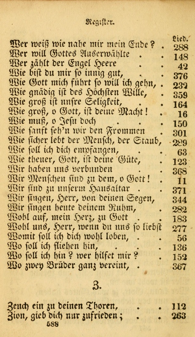 Evangelische Lieder-Sammlung: genommen aus der Liedersammlung und dem Gemeinschaftlichen Gesangbuch in den evanglischen Gemeinen page 588