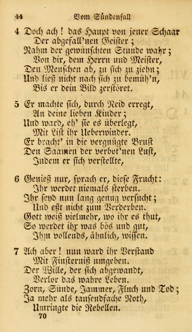 Evangelische Lieder-Sammlung: genommen aus der Liedersammlung und dem Gemeinschaftlichen Gesangbuch in den evanglischen Gemeinen page 70