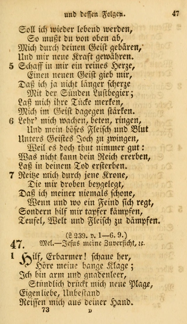 Evangelische Lieder-Sammlung: genommen aus der Liedersammlung und dem Gemeinschaftlichen Gesangbuch in den evanglischen Gemeinen page 73