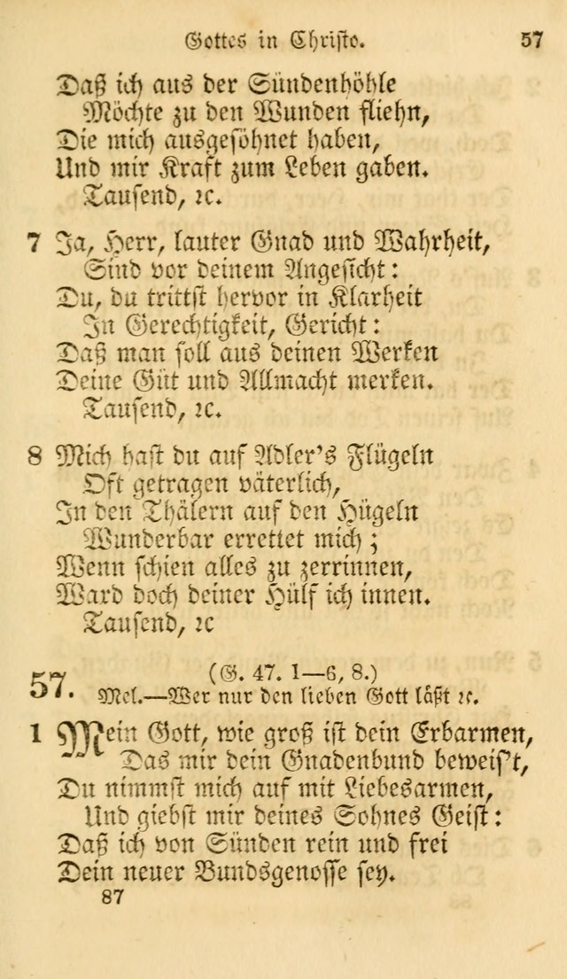 Evangelische Lieder-Sammlung: genommen aus der Liedersammlung und dem Gemeinschaftlichen Gesangbuch in den evanglischen Gemeinen page 87