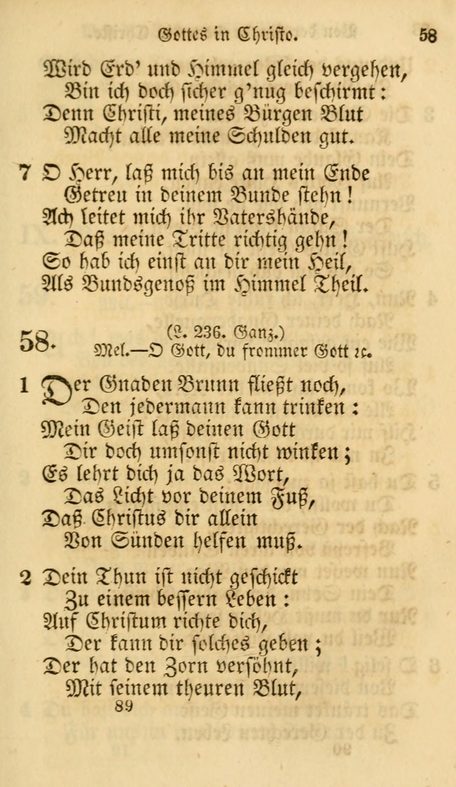 Evangelische Lieder-Sammlung: genommen aus der Liedersammlung und dem Gemeinschaftlichen Gesangbuch in den evanglischen Gemeinen page 89