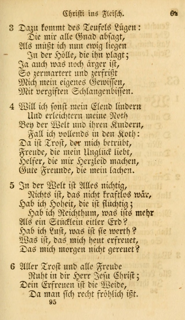 Evangelische Lieder-Sammlung: genommen aus der Liedersammlung und dem Gemeinschaftlichen Gesangbuch in den evanglischen Gemeinen page 95