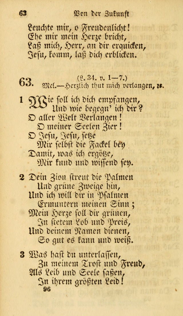 Evangelische Lieder-Sammlung: genommen aus der Liedersammlung und dem Gemeinschaftlichen Gesangbuch in den evanglischen Gemeinen page 96