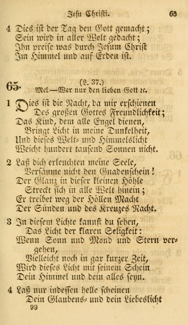 Evangelische Lieder-Sammlung: genommen aus der Liedersammlung und dem Gemeinschaftlichen Gesangbuch in den evanglischen Gemeinen page 99