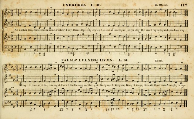 Evangelical Musick: or, The Sacred Minstrel and Sacred Harp United: consisting of a great variety of psalm and hymn tunes, set pieces, anthems, etc. (10th ed) page 117