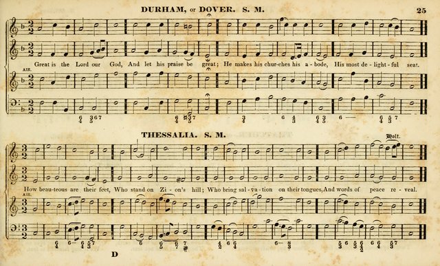 Evangelical Musick: or, The Sacred Minstrel and Sacred Harp United: consisting of a great variety of psalm and hymn tunes, set pieces, anthems, etc. (10th ed) page 25