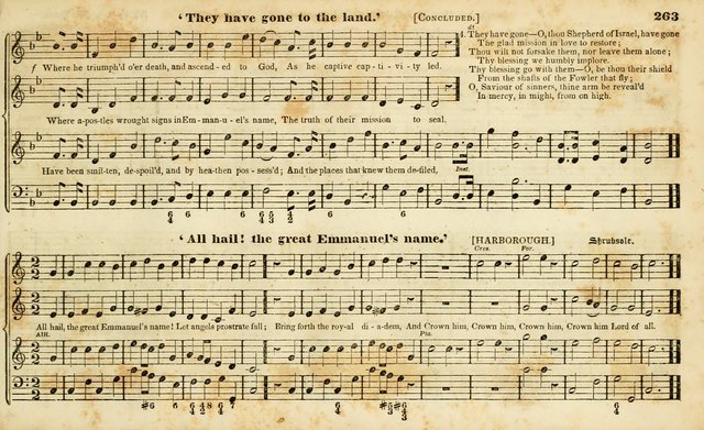 Evangelical Musick: or, The Sacred Minstrel and Sacred Harp United: consisting of a great variety of psalm and hymn tunes, set pieces, anthems, etc. (10th ed) page 263