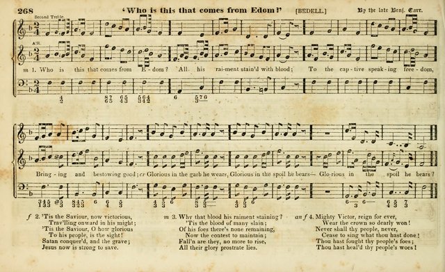 Evangelical Musick: or, The Sacred Minstrel and Sacred Harp United: consisting of a great variety of psalm and hymn tunes, set pieces, anthems, etc. (10th ed) page 268