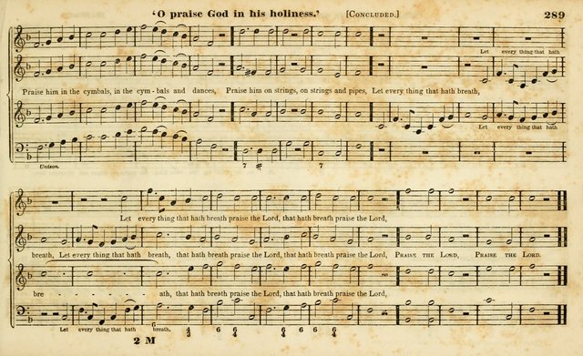 Evangelical Musick: or, The Sacred Minstrel and Sacred Harp United: consisting of a great variety of psalm and hymn tunes, set pieces, anthems, etc. (10th ed) page 289