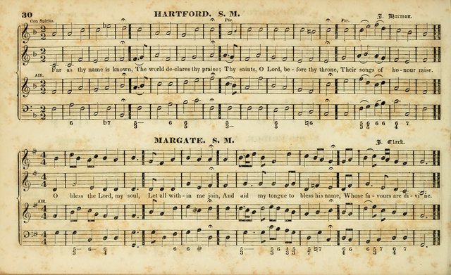 Evangelical Musick: or, The Sacred Minstrel and Sacred Harp United: consisting of a great variety of psalm and hymn tunes, set pieces, anthems, etc. (10th ed) page 30