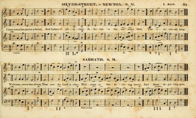 Evangelical Musick: or, The Sacred Minstrel and Sacred Harp United: consisting of a great variety of psalm and hymn tunes, set pieces, anthems, etc. (10th ed) page 35