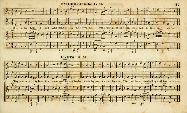 Evangelical Musick: or, The Sacred Minstrel and Sacred Harp United: consisting of a great variety of psalm and hymn tunes, set pieces, anthems, etc. (10th ed) page 37