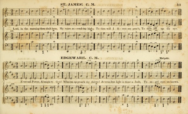 Evangelical Musick: or, The Sacred Minstrel and Sacred Harp United: consisting of a great variety of psalm and hymn tunes, set pieces, anthems, etc. (10th ed) page 51