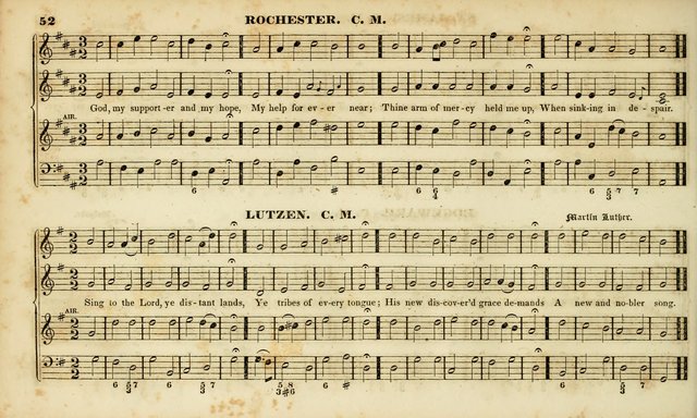 Evangelical Musick: or, The Sacred Minstrel and Sacred Harp United: consisting of a great variety of psalm and hymn tunes, set pieces, anthems, etc. (10th ed) page 52