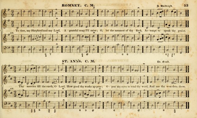 Evangelical Musick: or, The Sacred Minstrel and Sacred Harp United: consisting of a great variety of psalm and hymn tunes, set pieces, anthems, etc. (10th ed) page 53