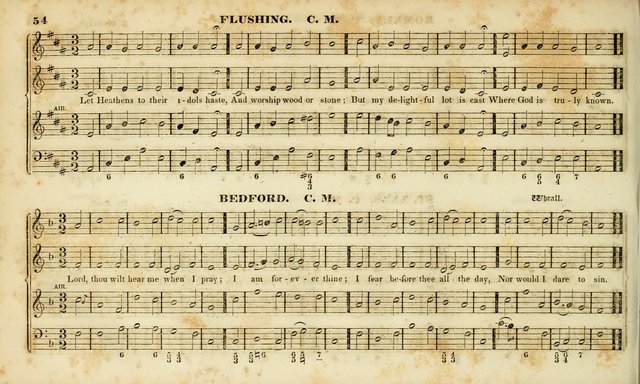 Evangelical Musick: or, The Sacred Minstrel and Sacred Harp United: consisting of a great variety of psalm and hymn tunes, set pieces, anthems, etc. (10th ed) page 54