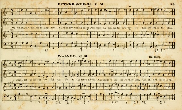 Evangelical Musick: or, The Sacred Minstrel and Sacred Harp United: consisting of a great variety of psalm and hymn tunes, set pieces, anthems, etc. (10th ed) page 59