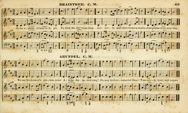 Evangelical Musick: or, The Sacred Minstrel and Sacred Harp United: consisting of a great variety of psalm and hymn tunes, set pieces, anthems, etc. (10th ed) page 69