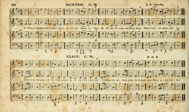 Evangelical Musick: or, The Sacred Minstrel and Sacred Harp United: consisting of a great variety of psalm and hymn tunes, set pieces, anthems, etc. (10th ed) page 96